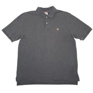 Brooks Brothers Mens Large Polo Gray Cotton Shirt